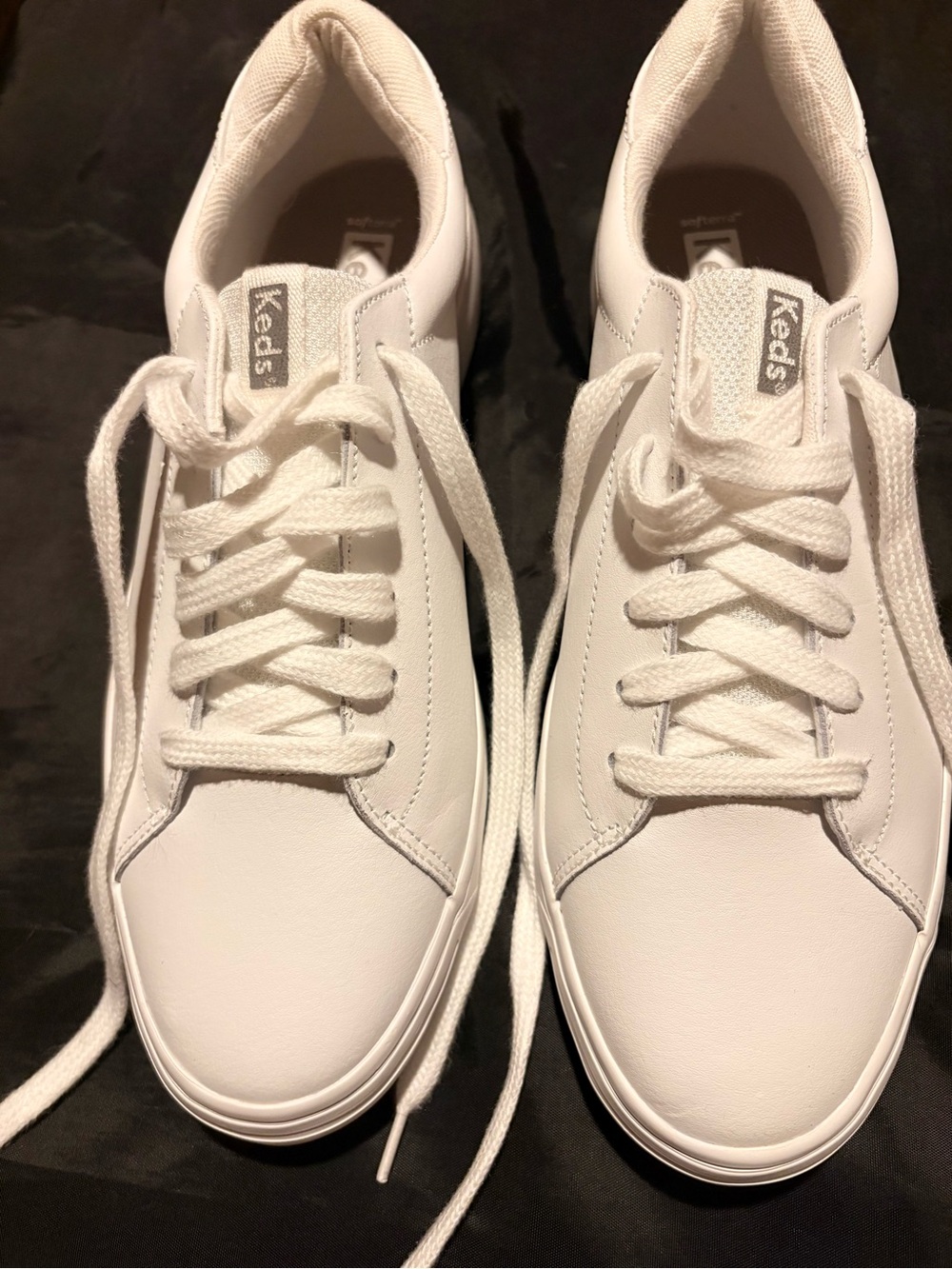 Keds Women’s White Low-Top Leather Sneakers,
New In Box